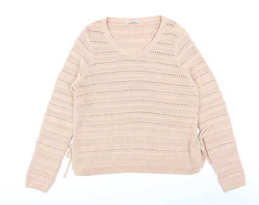 George Womens Pink   Pullover Jumper Size 14  - side slits