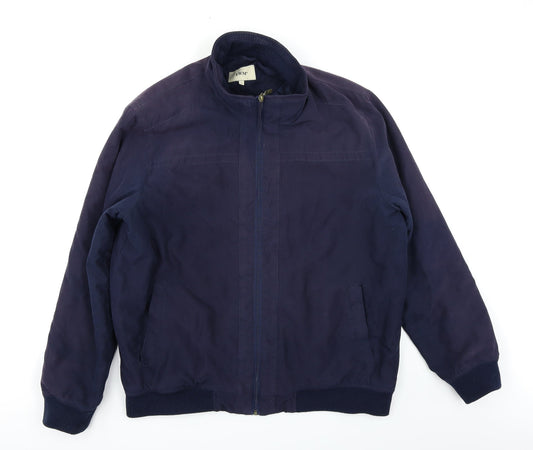 EWM Mens Blue   Bomber Jacket Coat Size L
