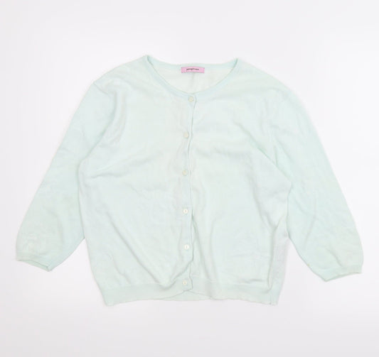 Paraphrase Girls Green Floral  Cardigan Jumper Size L