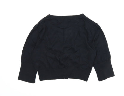 Preloved M&S Womens Black   Cardigan Jumper Size 12 - Back