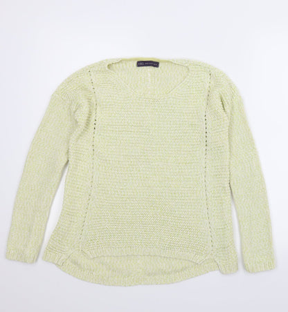 Preloved M&S Womens Yellow   Pullover Jumper Size 8 - Front