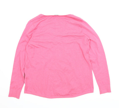 Preloved M&Co Womens Pink   Pullover Jumper Size 18 - Back