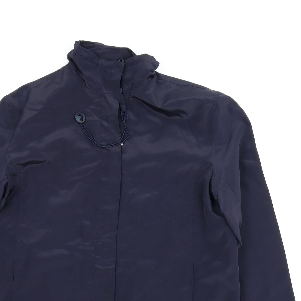 Essentials Womens Blue   Rain Coat Coat Size 16