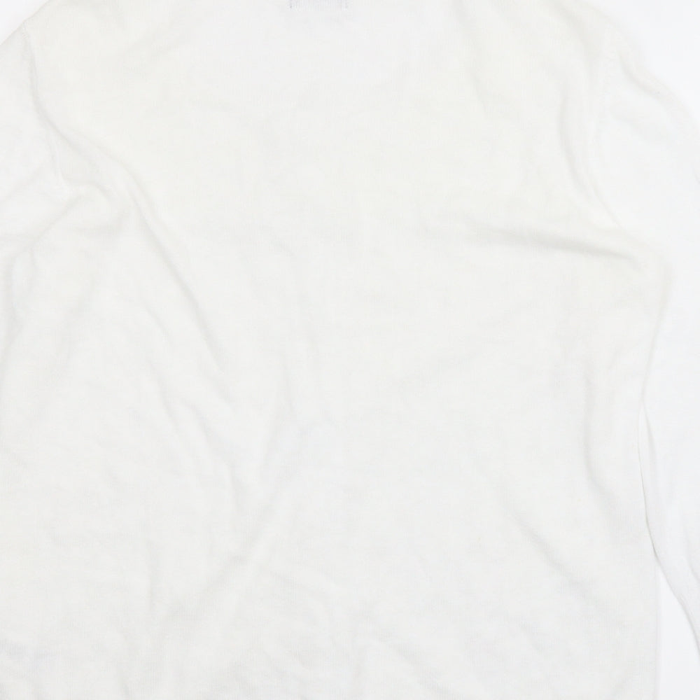 F&F Womens White Floral  Cardigan Jumper Size 12