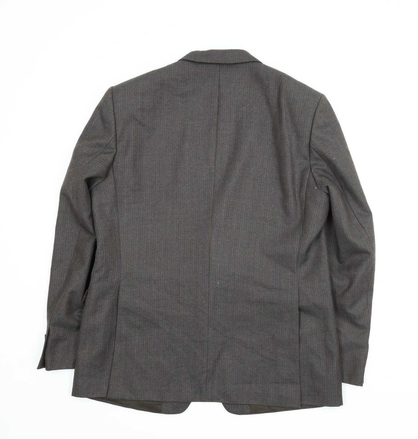 Greenwoods Mens Brown Striped  Jacket Suit Jacket Size 44