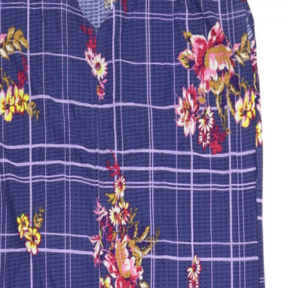 Preloved NEXT Womens Blue Floral  Shift  Size 12 - Detail