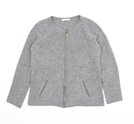 Classic Womens Grey  Fleece Full Zip Jumper Size M