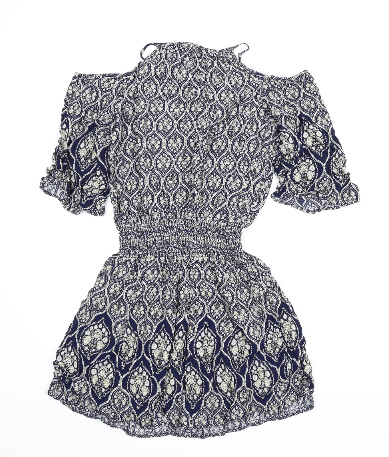 Blue Vanilla Womens Blue Paisley  A-Line  Size L