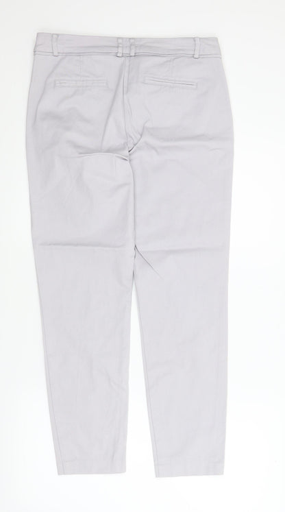 Preloved Wallis Womens Grey   Chino Trousers Size 12 L26 in - Back