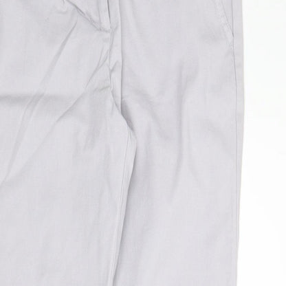 Preloved Wallis Womens Grey   Chino Trousers Size 12 L26 in - Detail
