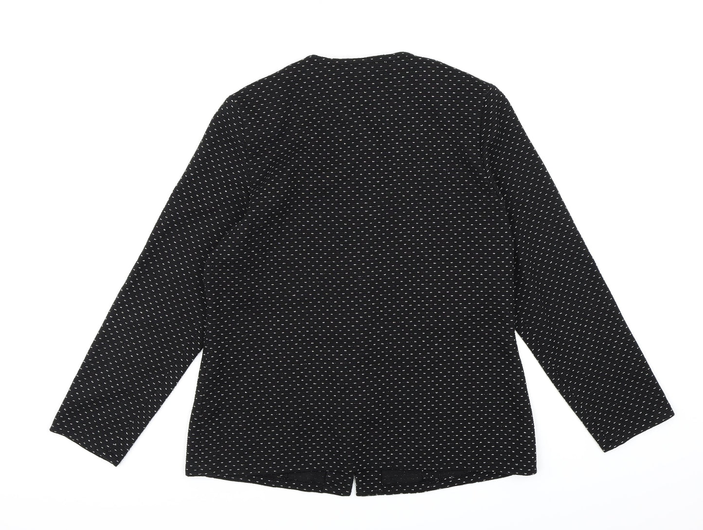 Bonmarché Womens Black Polka Dot  Jacket Blazer Size 12