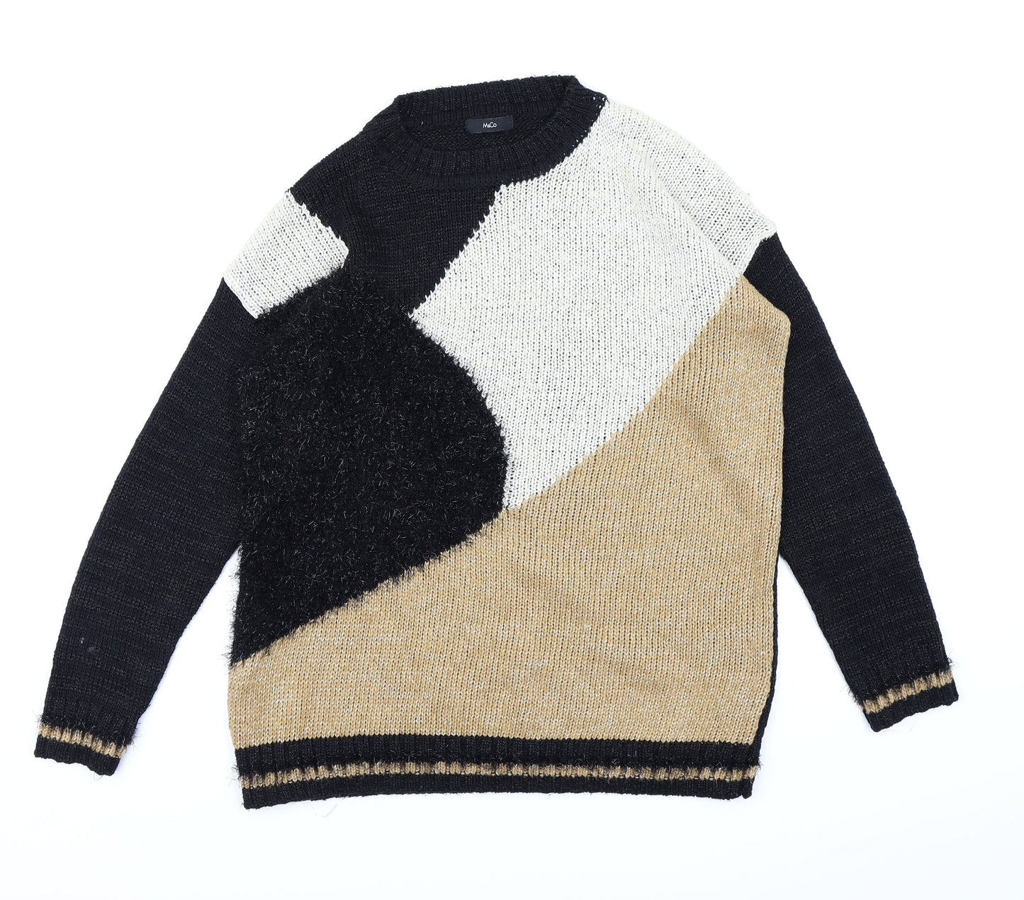 M&Co Womens Black  Knit Pullover Jumper Size 10
