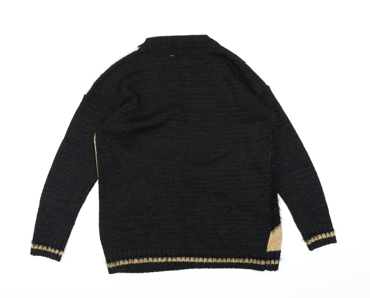 M&Co Womens Black  Knit Pullover Jumper Size 10
