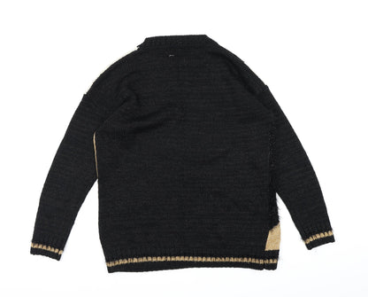 Preloved M&Co Womens Black  Knit Pullover Jumper Size 10 - Back
