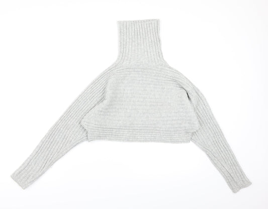 New Look Womens Grey  Knit Pullover Jumper Size S