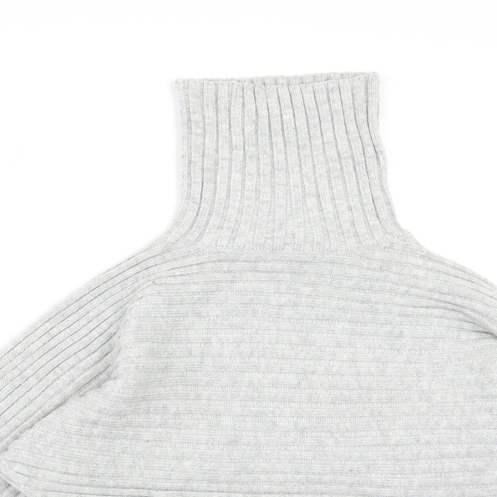 New Look Womens Grey  Knit Pullover Jumper Size S