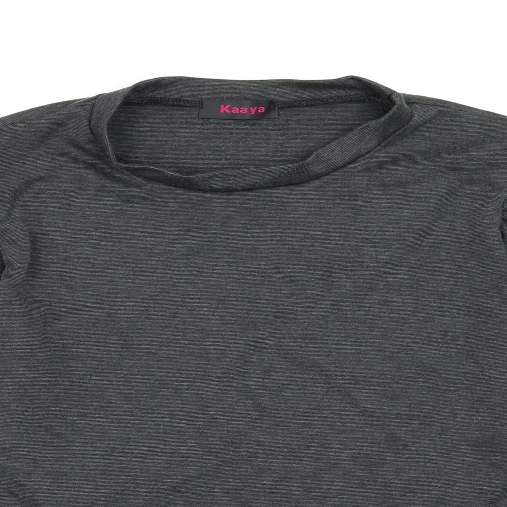 kaaya Womens Grey   Pullover Sweatshirt Size M