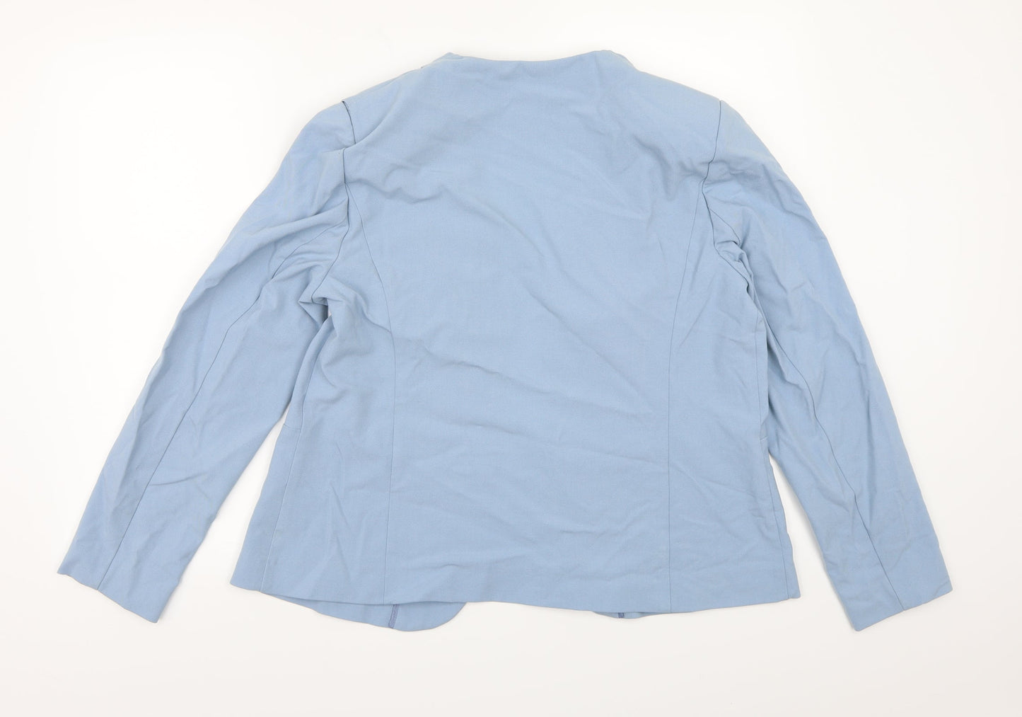 Marks and Spencer Womens Blue  Rayon Jacket Blazer Size 16