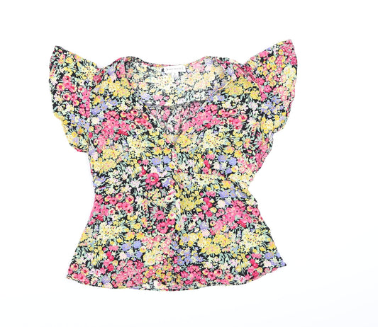 Warehouse Womens Multicoloured Floral  Basic Blouse Size 8