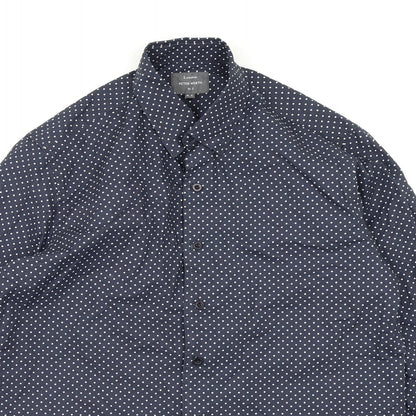 Preloved Peter Werth Mens Blue Polka Dot   Button-Up Size M - Detail