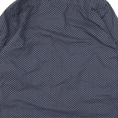 Preloved Peter Werth Mens Blue Polka Dot   Button-Up Size M - Label