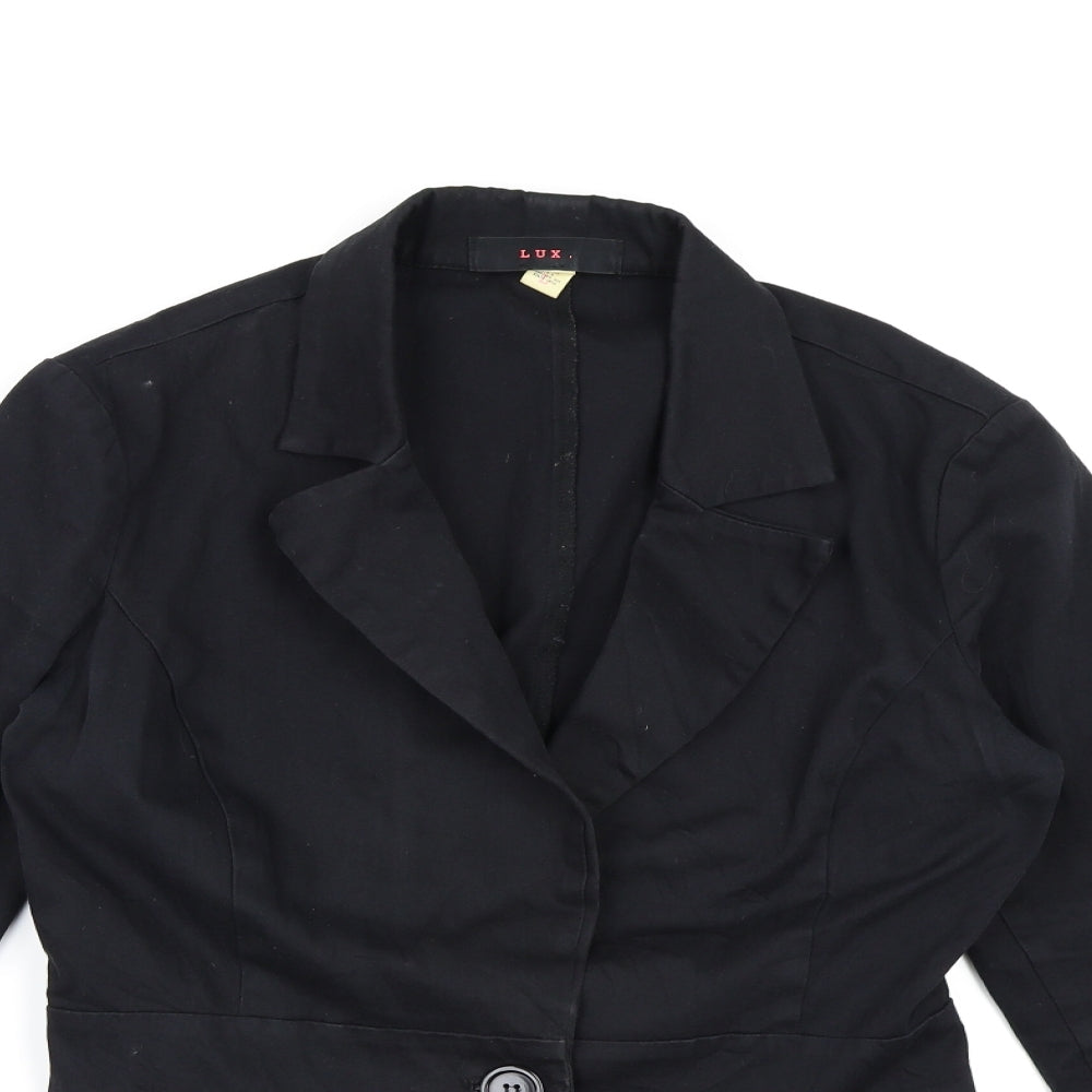 Lux Womens Black   Jacket Blazer Size L