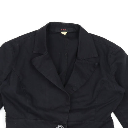 Preloved Lux Womens Black   Jacket Blazer Size L - Detail
