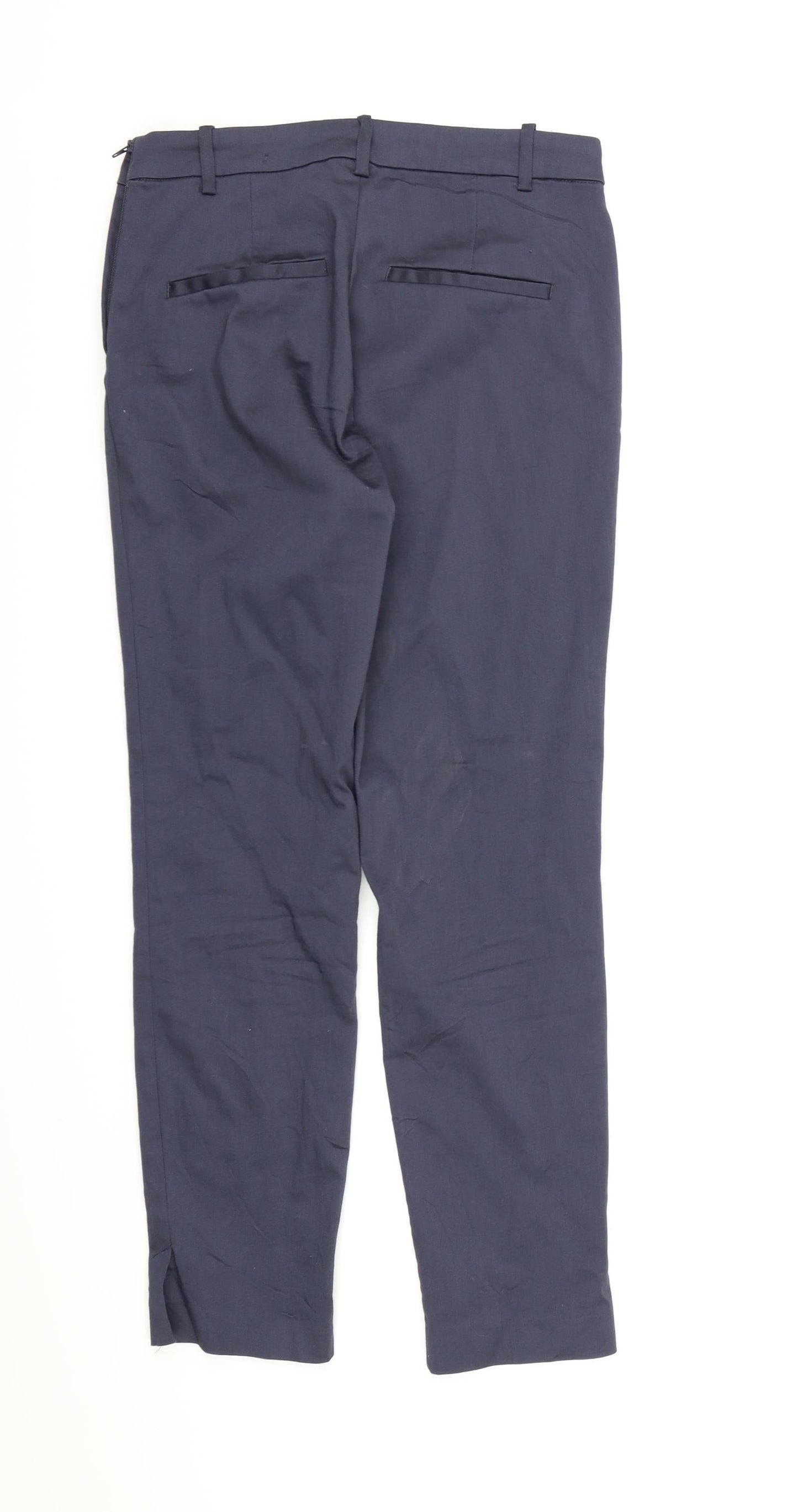 H&M Womens Grey  Rayon Chino Trousers Size 10 L26 in