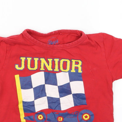 Preloved Boys  Boys Red   Basic T-Shirt Size 5-6 Years - Detail