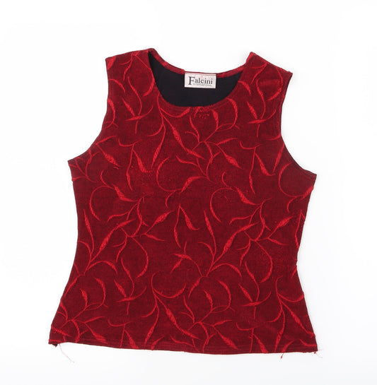 Preloved Falcini Womens Red   Basic Blouse Size 12 - Front