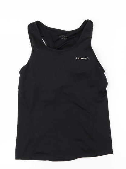 Preloved LA Gear Womens Black   Basic T-Shirt Size 12 - Front