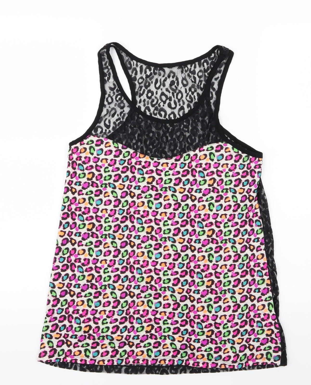 Preworn Womens Pink Animal Print  Basic Tank Size 8