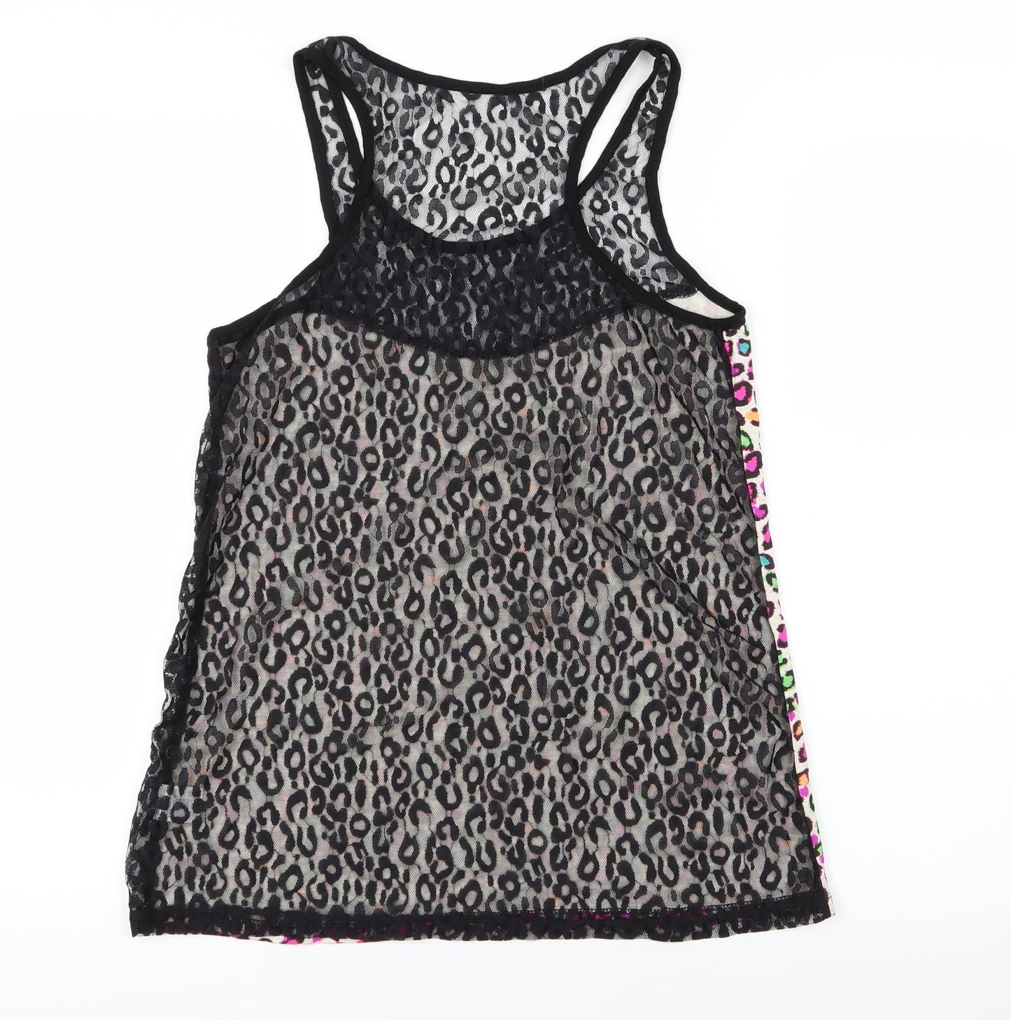 Preworn Womens Pink Animal Print  Basic Tank Size 8
