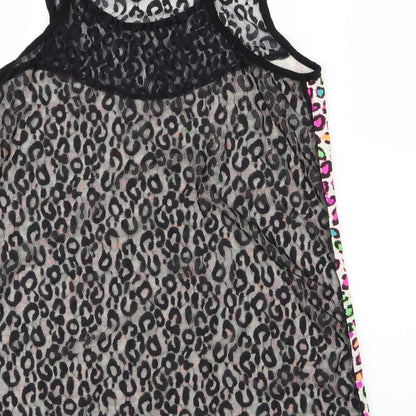Preloved Preworn Womens Pink Animal Print  Basic Tank Size 8 - Label