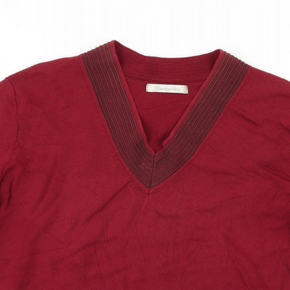 Preloved Berkertex Womens Red   Basic Blouse Size 14 - Detail
