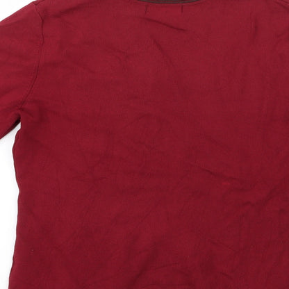 Preloved Berkertex Womens Red   Basic Blouse Size 14 - Label