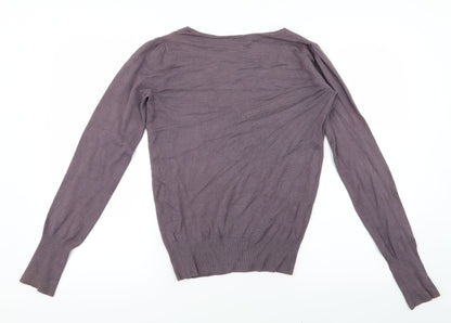 Preloved Dorothy Perkins Womens Purple  Knit Pullover Jumper Size 10 - Back