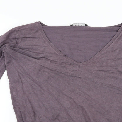 Preloved Dorothy Perkins Womens Purple  Knit Pullover Jumper Size 10 - Detail