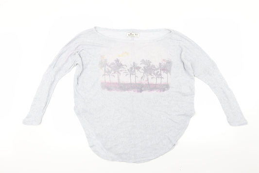 Hollister Womens Grey   Basic T-Shirt Size XS