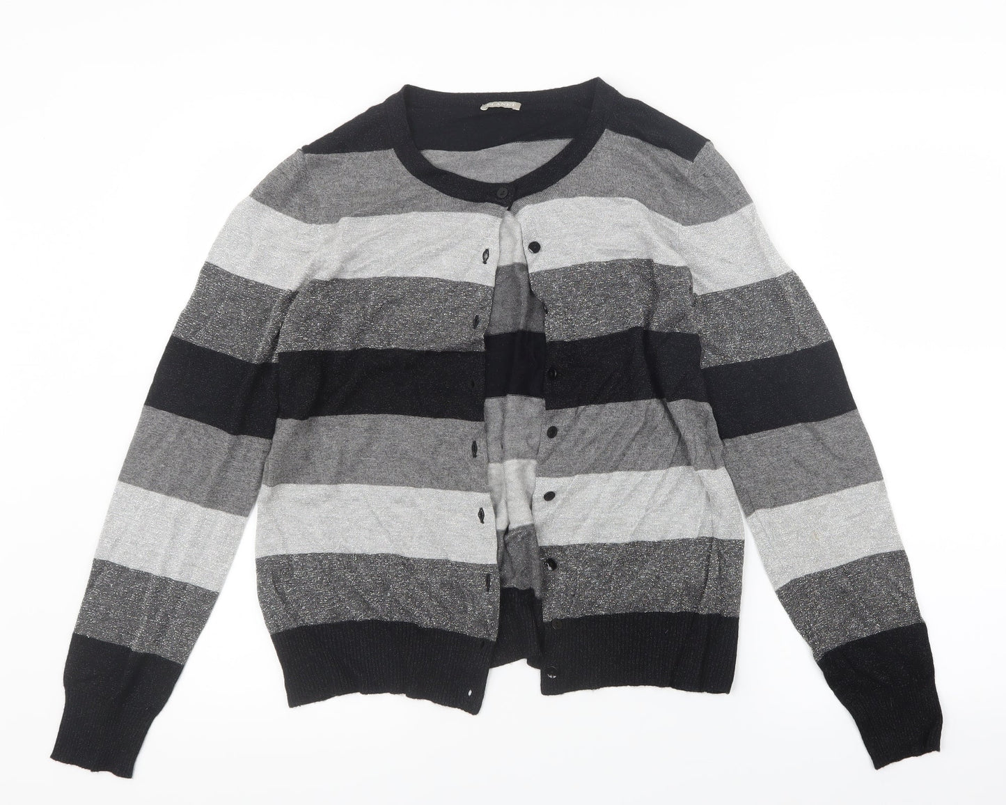 Planet Womens Grey  Knit Cardigan Jumper Size L
