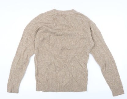 Preloved NEXT Womens Beige  Knit Pullover Jumper Size S - Back