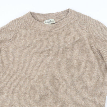 Preloved NEXT Womens Beige  Knit Pullover Jumper Size S - Detail