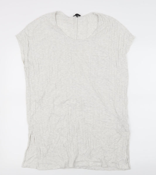 Topshop Womens Grey   Basic T-Shirt Size 14