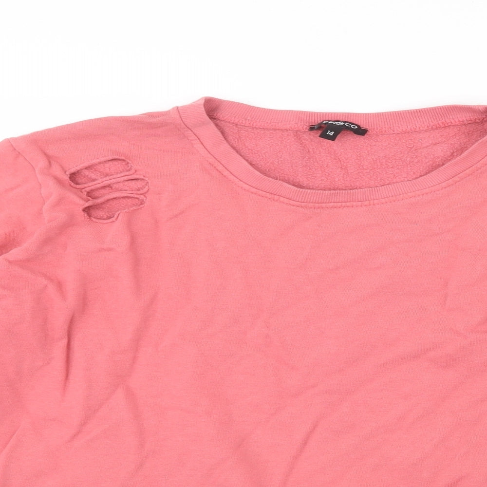 Pep&Co Womens Pink   Pullover Jumper Size 14