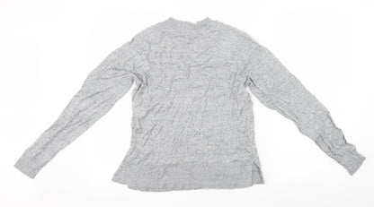 Preloved H&M Womens Grey   Basic T-Shirt Size S - Back