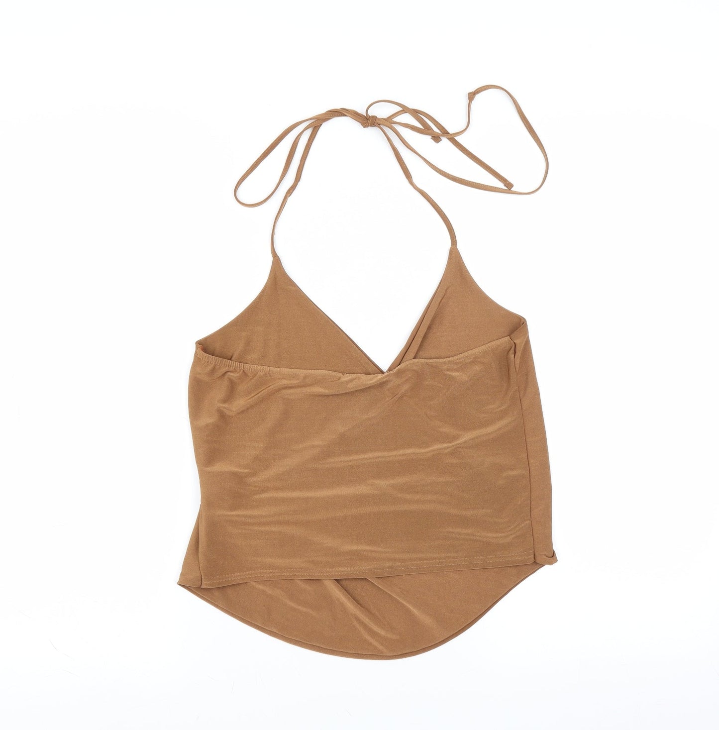 Missguided Womens Brown   Basic Blouse Size 8
