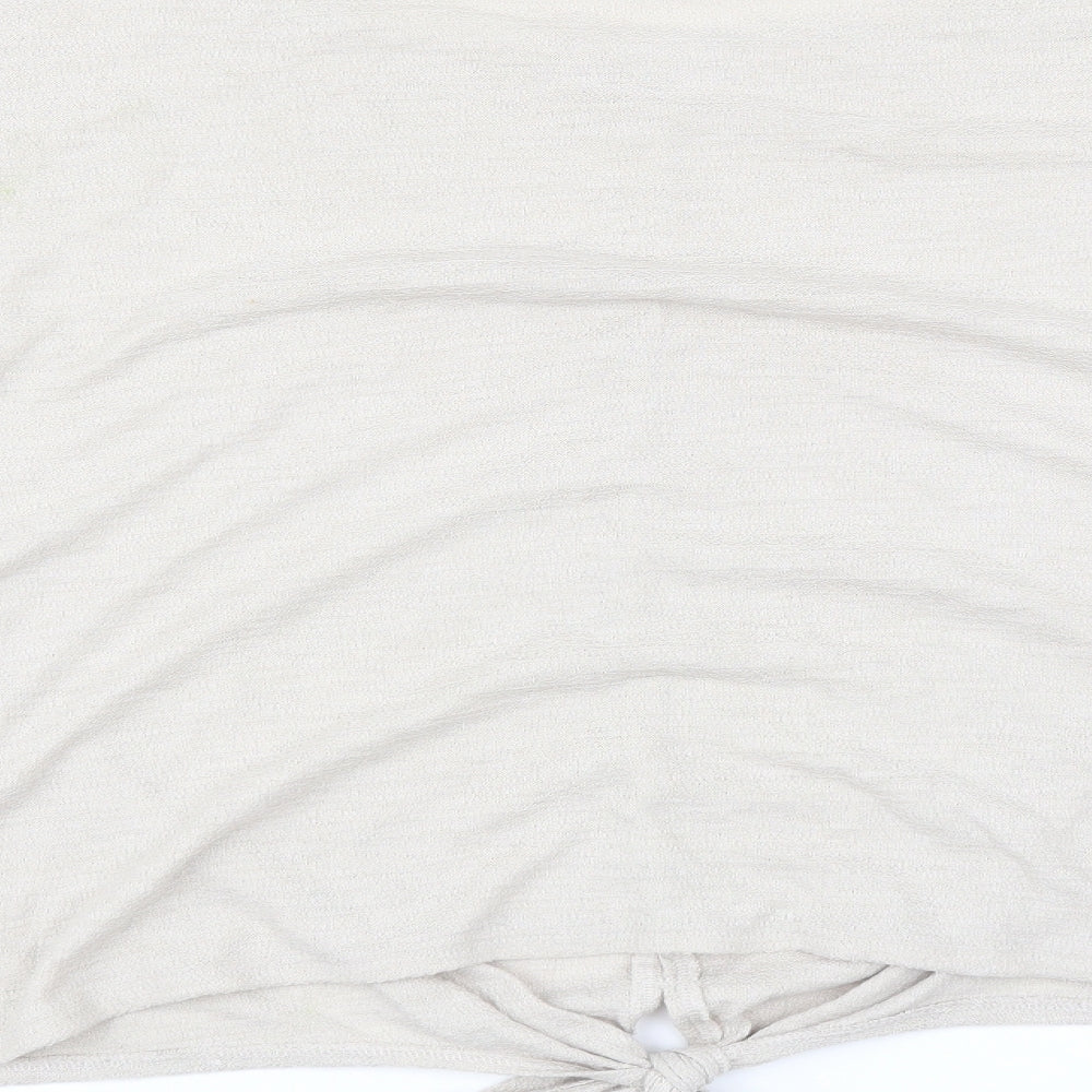 H&M Womens Beige   Pullover Jumper Size L  - Tie front