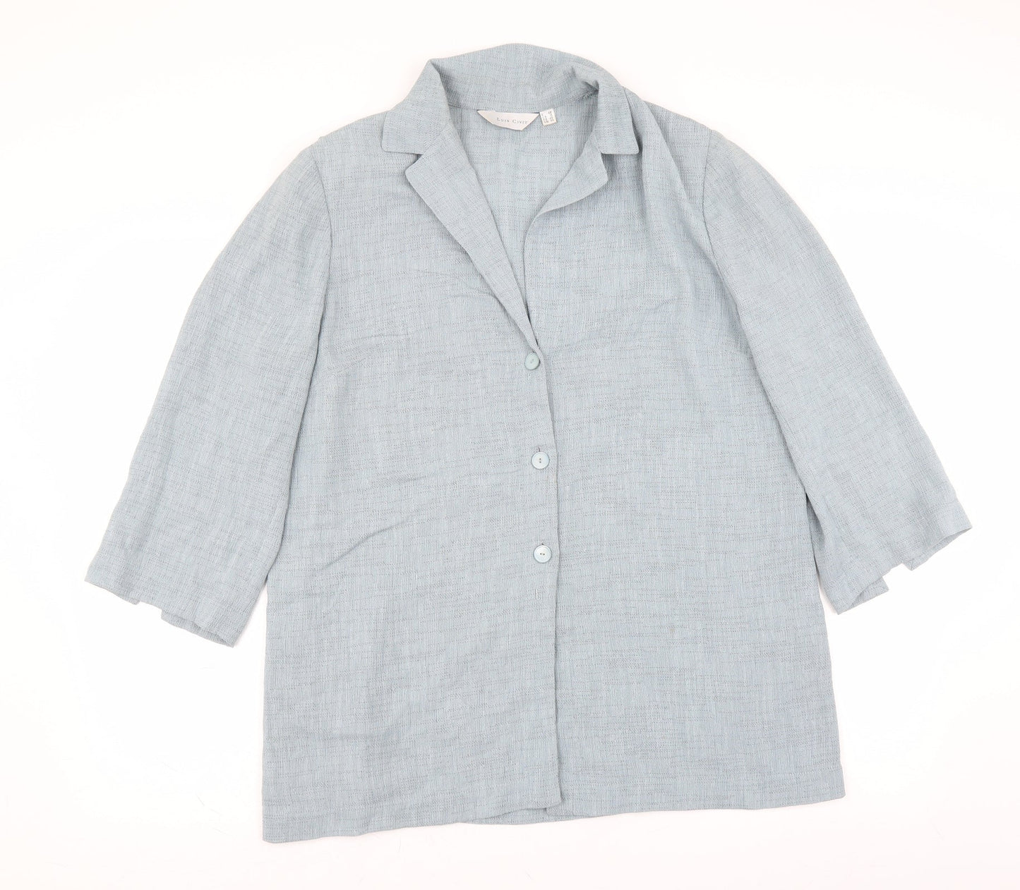 Luis Civit Womens Blue   Basic Blouse Size 18