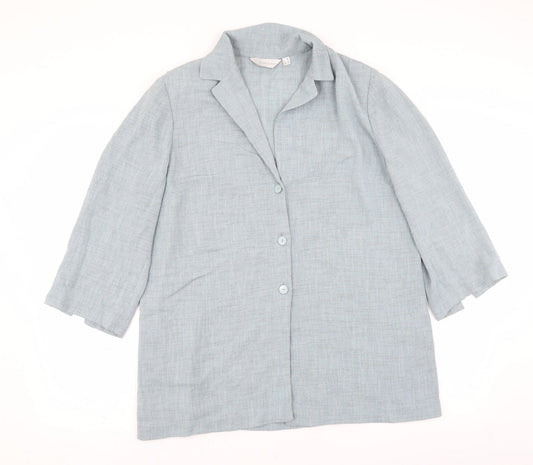 Luis Civit Womens Blue   Basic Blouse Size 18