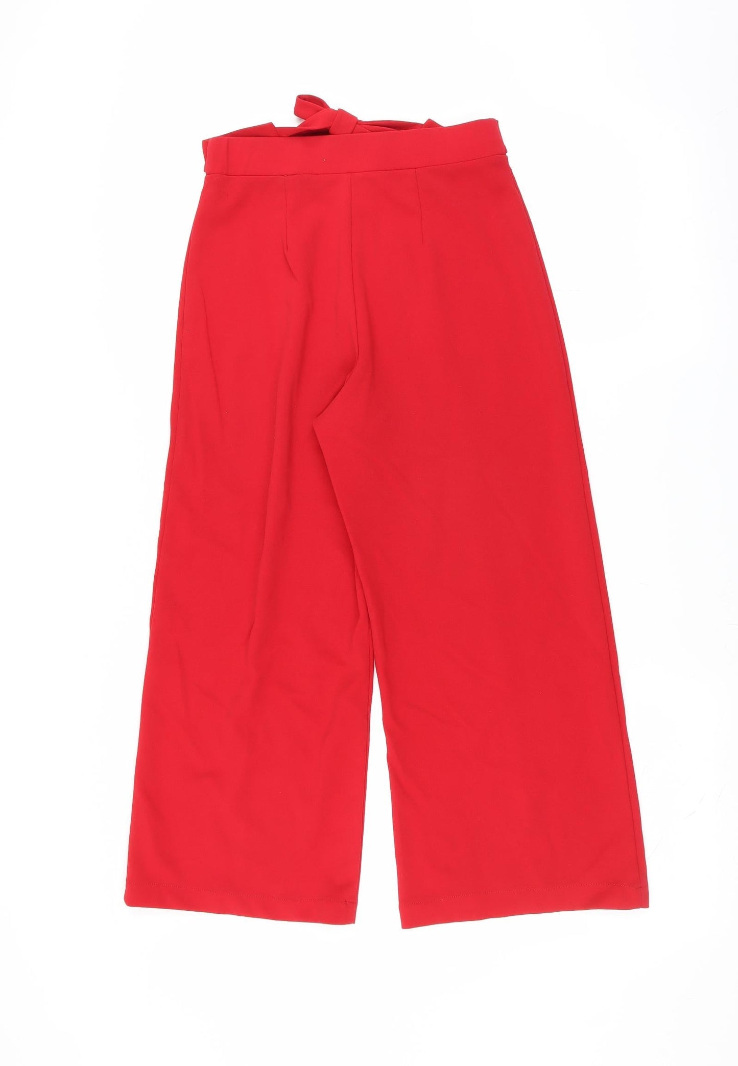 Miss Selfridge Womens Red   Trousers  Size 6 L22 in - cropped tie waist